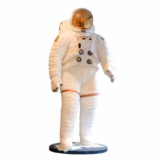Lebensgroße realistische Fiberglas-3D-Astronautenskulptur Fabrik Großhandel Outdoor-Fiberglas-Astronautenstatue