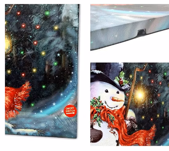 Großhandel Fabrik Santa Design LED-Leuchten dekorative Malerei Wandkunst